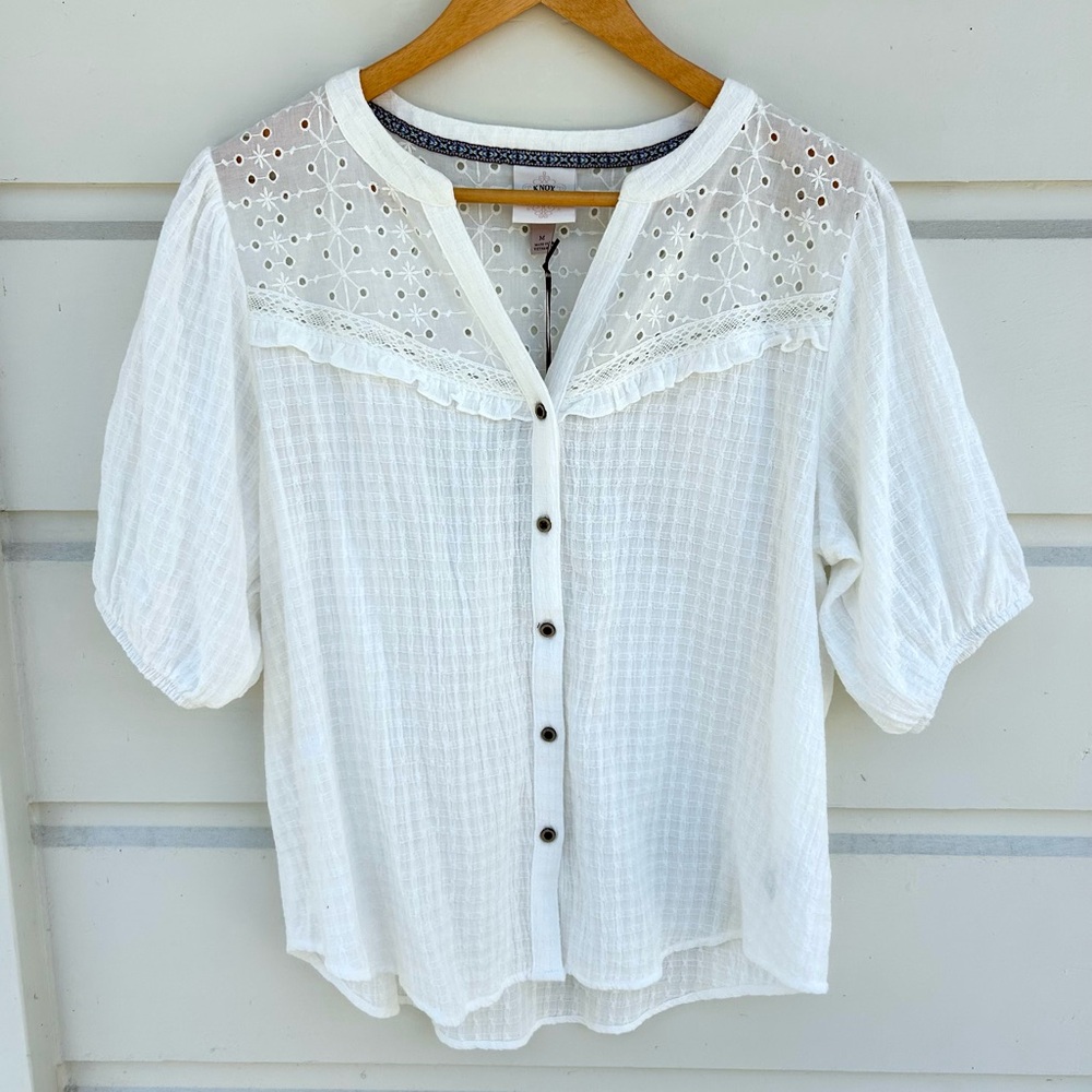 White Eyelet Blouse